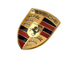 Badge de capot / emblème avec écusson couleur nid d'abeille pour Porsche - 95C853601