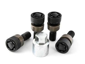 Kit de boulons de roue antivol NOIR Taille STD Thatcham - Original Porsche - 99136105700, WHT006980C, WHT006980A, PAF009593, 9A700698000, 00004460280