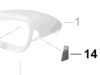 Spia specchietto retrovisore esterno. Porsche 971 Panamera con guida a destra - 971953039E, 971953040E - MP00233, MP00235
