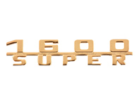 Rear badge '1600 SUPER', Gold. Porsche 356C - 64455931101