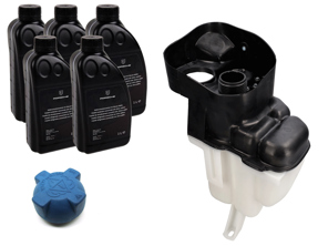 Engine coolant expansion tank kit. Porsche 986 Boxster / 987.1 Boxster 1997-06 - 99610614708, 99610614703, 99610614704, 99610614705, 99610614706, 99610614707