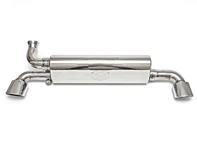 Uitlaat Demper / Geluiddemper Achterbak 1in 2out. Porsche 964 Carrera - 96422096402, 96411104504, 96411104502