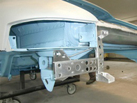 Rear bumper support bracket in aluminium. Porsche 911 1973-89 - 91150503010, 91150503020