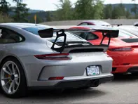 Rear ducktail lip spoiler carbon fibre. Porsche 991.1 / 991.2 GT3 RS / GT2