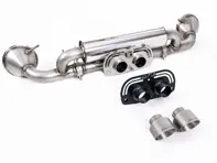 Milltek Sportauspuff-Endschalldämpfer mit GT-100-Endrohrblenden aus gebürstetem Titan. Porsche 992.1 GT3 2021>> - 9GT251052F, 9GT251052G, 9GT251052D, 9GT251052H - SSXPO174