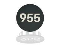 Wieldop '955' logo, mat zwart. Porsche 955 Cayenne - PCG955303A