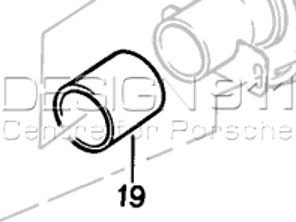 Manguito de tubo de escape. Porsche 924S / 944 - 94411198100