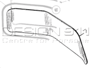 Parabrezza anteriore trasparente. Porsche 356 PRE-A curva a V