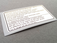 Motorölstandsaufkleber für Porsche 911 / 930 (1965 – 1980) - 91100650401