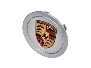 Radkappe silber mit goldenem Wappen für Porsche - 993361303109A1, 993361303099A1, 993.361.303.09.9A1, 00004460012