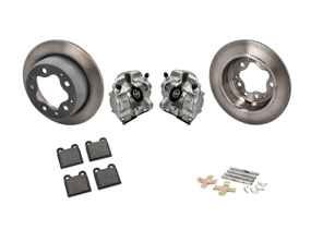 Rear brake caliper, disc and brake pad kit. Porsche 356C 1963-65 - 91135293901, 91135293902, 90135240111, 90135296510, 90135296610, 90135296511, 90135296611