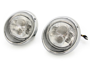 Phares chromés jante avec intérieur LED - Standard Lens LHD Porsche 911/964 - 91163111599, 91163111499, 91163111399, 91163111299