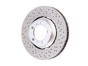 Brake disc rotor Front, Lightweight drilled-dimpled, 350x34mm. Porsche 991.2 C2S / C4S - 9P1615301, 9P1615302, 9P1615301J, 9P1615302J, 9P1615301E, 9P1615302E - PFL49901, PFR49902