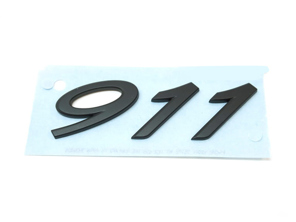 Insigne de couvercle arrière '911' NOIR. Porsche 991 - 99155923104