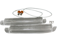 Indicator Lens Set of 2 Front CLEAR. Porsche 944S2 / 944T - 95163116100, 95163116200 - JPS944S2-FILY-CL, 1695450610