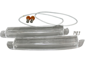 Lot de 2 lentilles clignotantes avant transparentes. Porsche 944S2 / 944T - 95163116100, 95163116200 - JPS944S2-FILY-CL, 1695450610