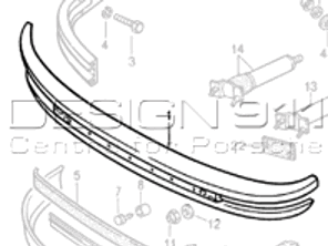 Front Bumper. Porsche 911 1982-89 for cars with headlamp washers - 93050501102, 93050501103, 91150501114, 91150501115