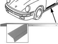 Deurdrempel dorpelbeschermer, Chroom. Porsche 911 1965-83 - 90155111550, 90155111650 - 1689800270, 1689800280, 8483-1, 8482-1