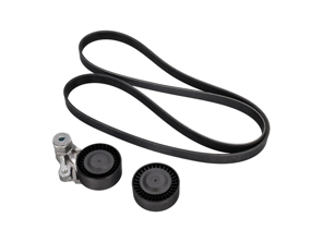 Drive belt tensioner lever, pulley & Belt. Porsche 718 Boxster / Cayman 2.0L - 9A210222400, 0PB145257, 9A210221100, 0PB903308