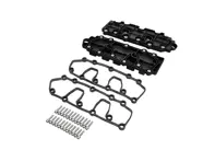 Untere Nockenwellenabdeckungen mit Dichtungen und Schrauben. Porsche 993 - 99310511607, 99310513502, 90006723801