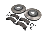 Front brakes disc and brake pads package Porsche Macan 3.0L - 95B615301T, 95B615302R, 971698151AD, 95B907253
