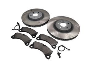 Front brakes disc Ø: 350 mm and brake pads package Porsche Macan 3.0L - 95B615301T, 95B615302R, 971698151AD, 95B907253