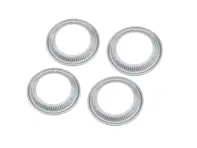 Lot de 4 anneaux décoratifs. Jante en acier de 16 pouces. Porsche 356 pré-A - 35668108, 356 68108, 356 68118, 35668118 - 356-A DECOR RING