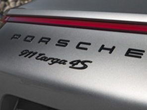 'PORSCHE 911 TARGA 4S' Schwarzes Heck-Emblem für Porsche 991.2 - 99104480384041