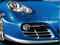 Spoiler lip in matt Aluminium Look. Porsche 987C Cayman - 98704480211