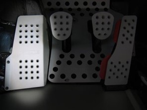 Rennline Aluminium Dead Pedal perforiert. Porsche 914 - P12