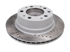 Brake Disc Rotor Rear, Crossdrilled (Pair). Porsche 911 / 930 - 90135204114 - 901 352 041 14 rd