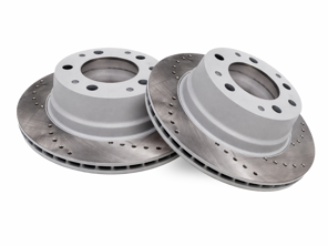 Hintere Bremsscheibe, gelocht (Paar). Porsche 911 / 930 - 90135204114 - 901 352 041 14 rd