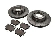 ACHTER remblokken en remschijfpakket. Porsche 996C4S / 996 Turbo - 99635294903, 99635240500, 99635240501, 99635240502, 99635240X02BRE, 99635240X02, 99635294904BRE, 99635294904, 90026904701, 99906705009, 99635195901