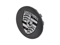 Radkappe 'Large Crest' Grau mit schwarzem Wappen für Porsche - 7PP601149, 00004460603