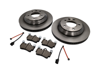 Rear brake pads and brake disc package. Porsche Cayenne 957 - 95535240131, 95535293906, 95535293902, 95535293903, 95561236532, 95561236531, 95535240131BRE, 95535293906BRE