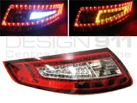 Blinker hinten, klar / rot mit LED-Birnen für Porsche 997 - 99763100095