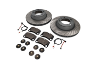 REAR Brake Pads and Brake Disc Package Porsche 997 3.6L C4 - 99735294904, 99761275402, 99635208600, 99635208602, 99635240502, 99635240602