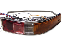 Indicator rear unit & lens in plastic for Early SWB Porsche 911/912 1965-68 - 90163140300, 90163140400, 90163140301, 90163140401 - 15878S, 15878D, 1695300670, 1695300680