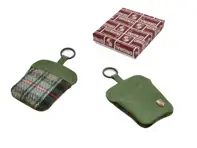 Pochette à clés Porsche Classic « 50 ans 911 Turbo », verte - PCG930120B