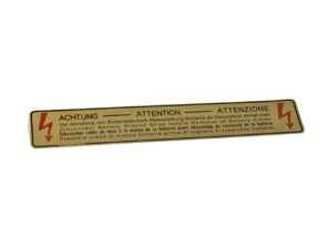 Autocollant d'avertissement concernant la batterie. Porsche 928 / 928S - 92870115502 - PAKBD