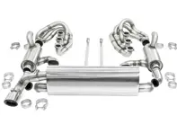 Système d'échappement sport CARGRAPHIC GT pour carrosserie rétro, avec collecteur ID42 GT, chauffage, sortie d'échappement gauche - 96411104504, 96411104605, 96411104502, 96421103905, 96421103932, 96421104004