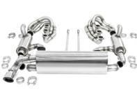 CARGRAPHIC GT运动排气系统，适用于复古车身，配备ID42 GT歧管套件、加热功能和左侧尾管 - 96411104504, 96411104605, 96411104502, 96421103905, 96421103932, 96421104004