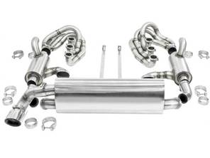 CARGRAPHIC GT Sportauspuffanlage für Fahrzeuge mit zurückliegender Karosserie, mit ID42 GT Krümmersatz, Heizung, linkem Endrohr - 96411104504, 96411104605, 96411104502, 96421103905, 96421103932, 96421104004