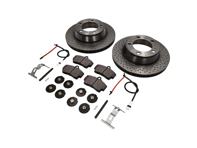 Pastiglie freno POSTERIORI e pacchetto disco freno Porsche 997 C4 Brembo - 99635240104, 98635293911, 99661236501