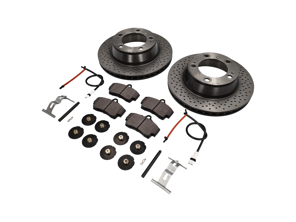 Pack Plaquettes et Disques de Frein ARRIÈRE Porsche 997 C4 Brembo - 99635240104, 98635293911, 99661236501