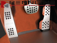 Rennline Aluminium 3 Piece Pedal Set  Rubber Grip. Porsche 911/912/930  Coupe TIPTRONIC - P70.62.51, P706251