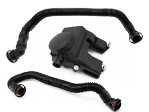 Kit séparateur air/huile et durites. Porsche 958 Cayenne S 4.8L 2011-2018 / 970 Panamera 4.8L 2010-2018 - 94810713522, 94810724720, 94810724520