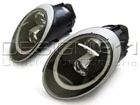 SCHEINWERFER DUAL PROJEKTOR HALOGEN + AURORA LICHT Porsche 997 05-08 SCHWARZES GLÄSER LHD - 99763115713, 99763115813