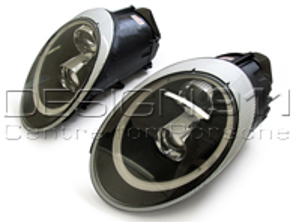 SCHEINWERFER DUAL PROJEKTOR HALOGEN + AURORA LICHT Porsche 997 05-08 SCHWARZES GLÄSER LHD - 99763115713, 99763115813