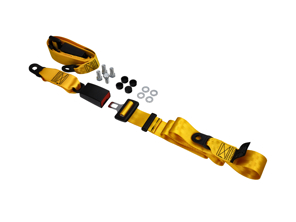 Statischer 2-Punkt-Beckengurt hinten in Gelb (2er-Set). Porsche 911 78-89 / 964 / 993 / 968 / 924 / 944 - 47785779570B, 911116